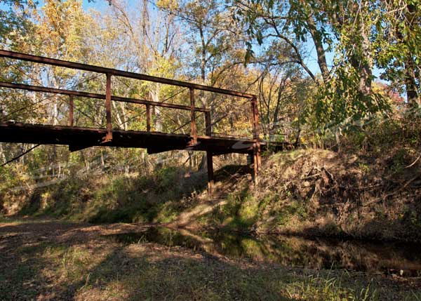 Metal bridge.