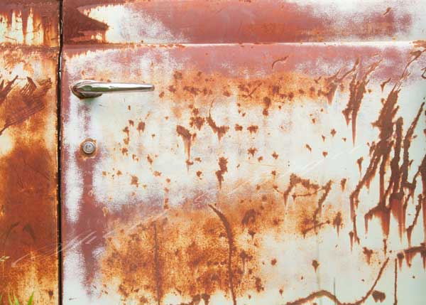 Rusty truck door.
