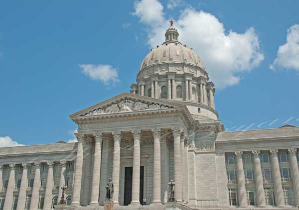 Missouri State Capitol Jefferson City Missouri Stone building Government building