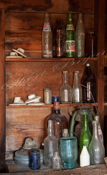 Collectable, glass bottles, soda bottles, medicine jars, Ball canning jars, beer bottles, Old Spice bottle, Pepsi bottle, Mountain Dew bottle, Coke bottle