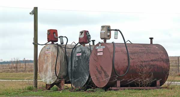 On farm fuel tanks for tractor equipment gas diesel  Fuel storage tanks